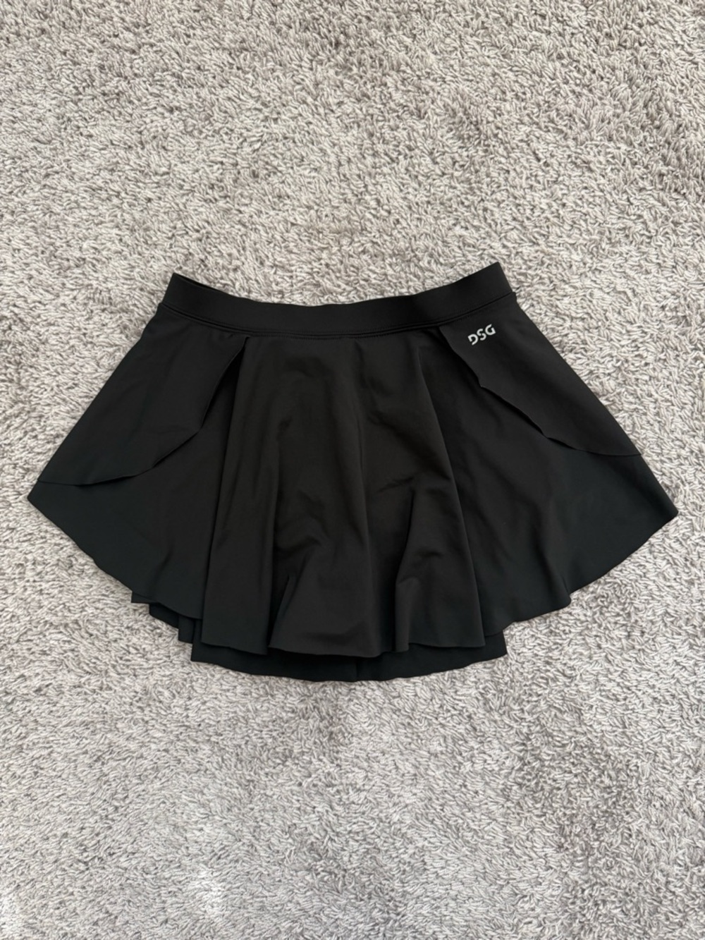 DSG Black Flared Athletic Skort with Pocket Detail